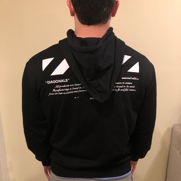 Off-white Diagaonals Black Sweatshirt - Picture 2 of 6